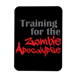 Training für das Funny Workout der Zombie-Apokalyp Magnet