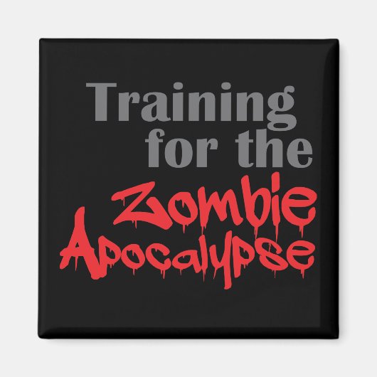 Training für das Funny Workout der Zombie-Apokalyp Magnet (Vorne)