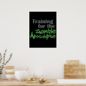 Training für das Funny Workout der Zombie-Apokalyp Poster (Küche)