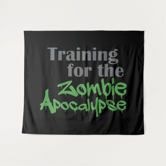 Training für das Funny Workout der Zombie-Apokalyp Wandteppich (Vorderseite (Horizontal))