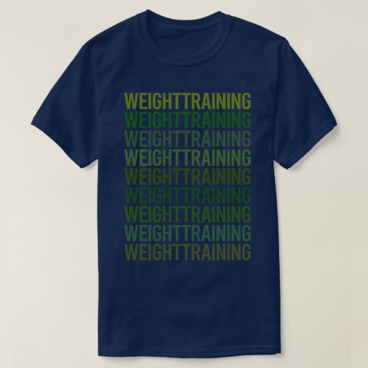 Training für grünes Textgewicht T-Shirt (Design vorne)