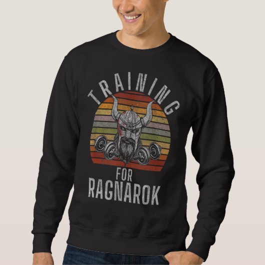 Training für Ragnarok Viking Gym Workout Bodybuild Sweatshirt (Vorderseite)