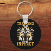 Training für Ultra Instinkte Gym-Gewichtszunahme Schlüsselanhänger (Vorderseite)