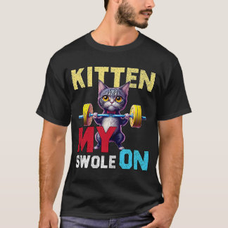 Training Kitout my Swole on Workout Retro Cat 2 T-Shirt