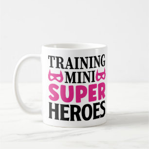 Training Mini Supper Heroes Teacher Geschenk Kaffeetasse
