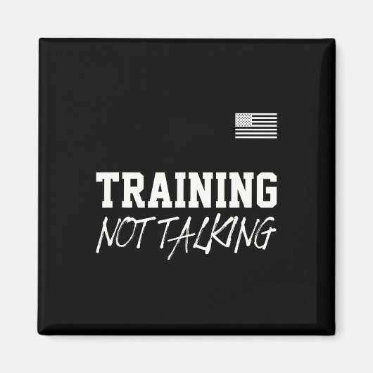 Training ohne Gym Quote Outfit Bodybuilder Magnet (Vorne)