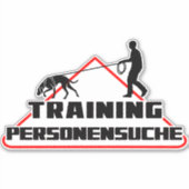 Training Personensuche Aufkleber mit Jagdhund  (Vorderseite)