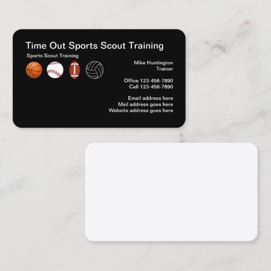 Training School Business Card Visitenkarte (Vorne/Hinten)
