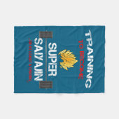 Training To Become A Super Saiyajin - Fun Fitness Fleecedecke (Vorderseite (Horizontal))