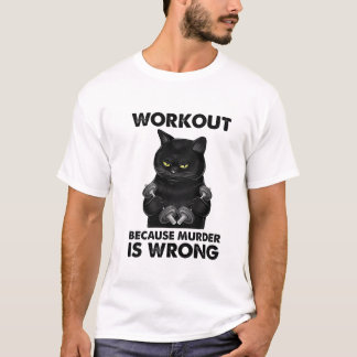 Training, weil Mord falsch ist Katzengewichtung T-Shirt