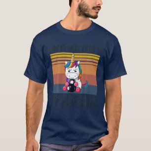 Training, weil Mord ist falsch lustig Unicorn Gym T-Shirt
