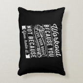 Training, weil Sie Ihre Körpermotivation Liebe hab Dekokissen (Vorderseite(Vertikal))