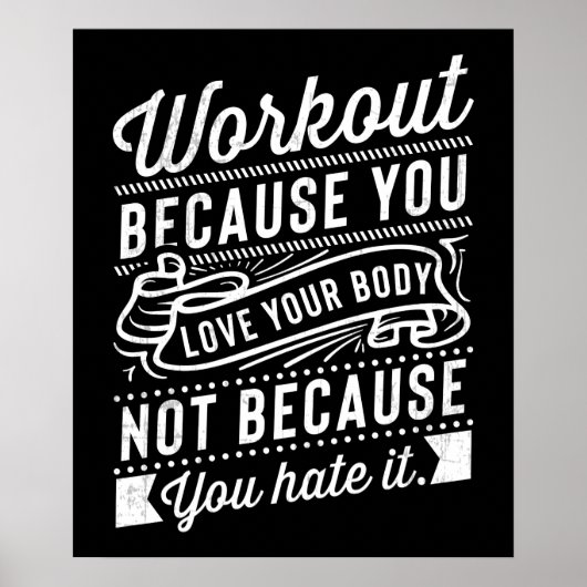 Training, weil Sie Ihre Körpermotivation Liebe hab Poster (Vorne)