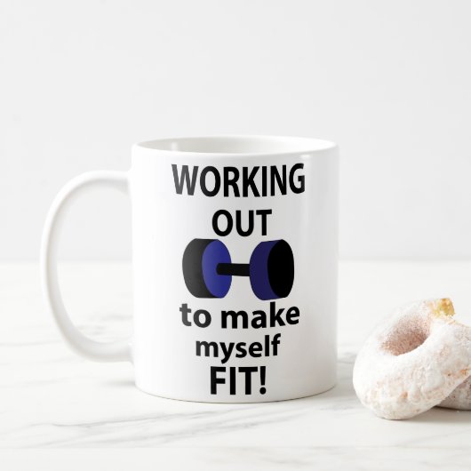 Training Workout Gewichte Training Kaffeetasse (Mit Donut)
