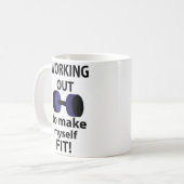 Training Workout Gewichte Training Kaffeetasse (Vorderseite Links)
