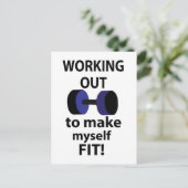 Training Workout Gewichte Training Postkarte (Stehend Vorderseite)