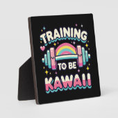 Training zu sein Kawaii - Niedliches Funny Anime W Fotoplatte (Vorderseite)