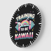 Training zu sein Kawaii - Niedliches Funny Anime W Große Wanduhr (Winkel)
