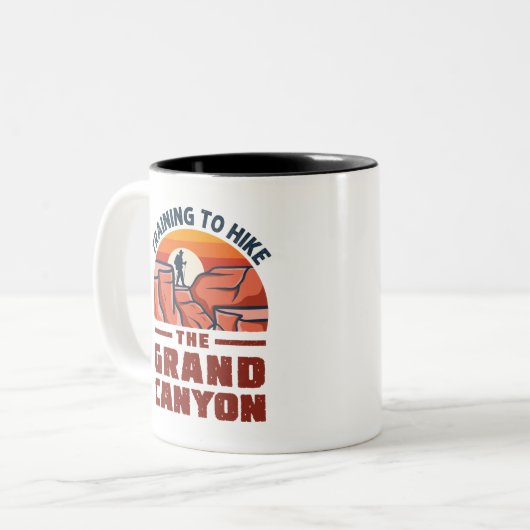 Training zum Wandern im Val Piora Zweifarbige Tasse (Vorderseite Links)