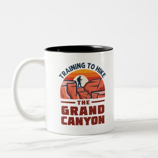 Training zum Wandern im Val Piora Zweifarbige Tasse (Links)