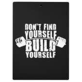 Trainings-Motivation - Gestalt sich - Barbell Klemmbrett (Rückseite)