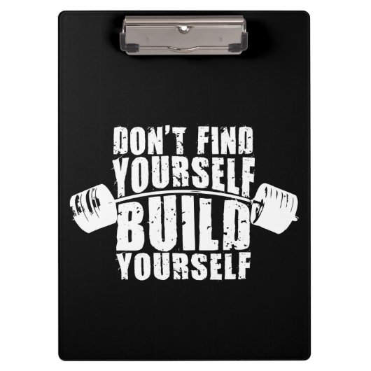 Trainings-Motivation - Gestalt sich - Barbell Klemmbrett (Vorderseite)