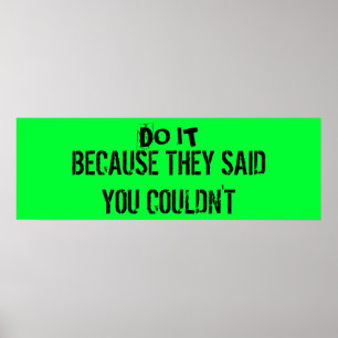 Trainings-Motivations-Plakat Poster