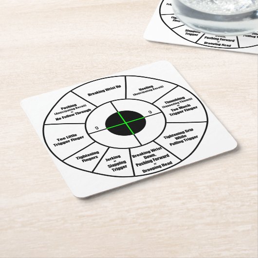 Trainings-Ziel Rechteckiger Pappuntersetzer (angewinkelt)