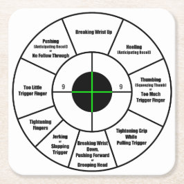 Trainings-Ziel Rechteckiger Pappuntersetzer