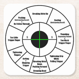 Trainings-Ziel Rechteckiger Pappuntersetzer