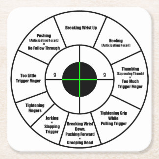Trainings-Ziel Rechteckiger Pappuntersetzer