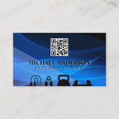 Trainingsausrüstung | Fitness | QR Visitenkarte (Vorderseite)
