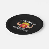 Trainingsfreunde - Funny Workout Fitness Meme Pappteller (Schrägansicht)