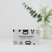 Trainingsgerät | Fitness Visitenkarte (Stehend Vorderseite)