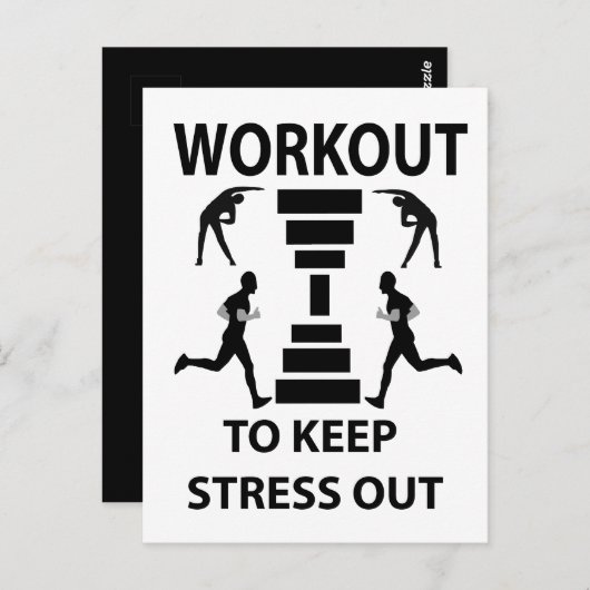 Trainingsgerät für Fitness Postkarte (Vorne/Hinten)