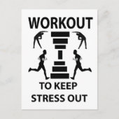 Trainingsgerät für Fitness Postkarte (Vorderseite)