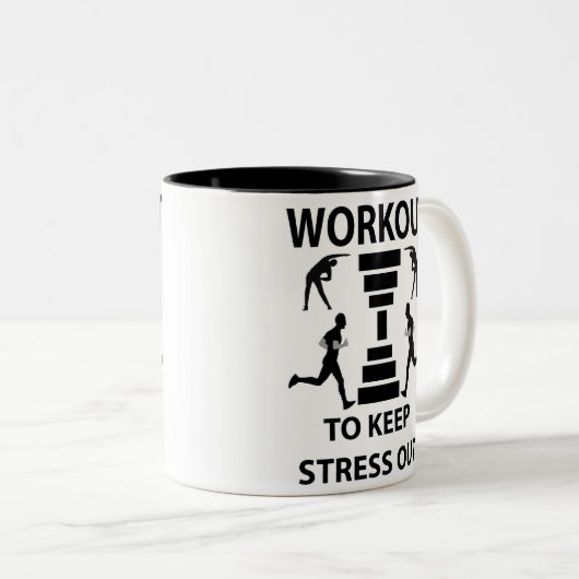 Trainingsgerät für Fitness Zweifarbige Tasse (VorderseiteRechts)