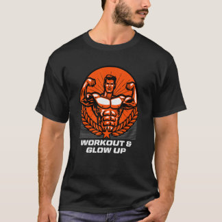 Trainingsgerät und Glow-up Funny Gym Spaß Fitne T-Shirt
