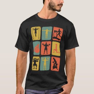 Trainingsgeräte für das Vintage Gymnastiksystem T-Shirt