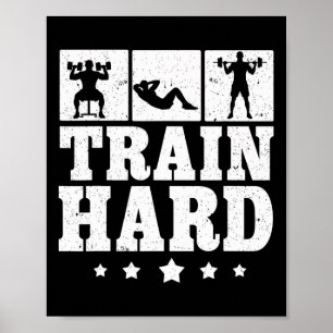 Trainingsgewicht Tra für die Fitness von Hard Grap Poster