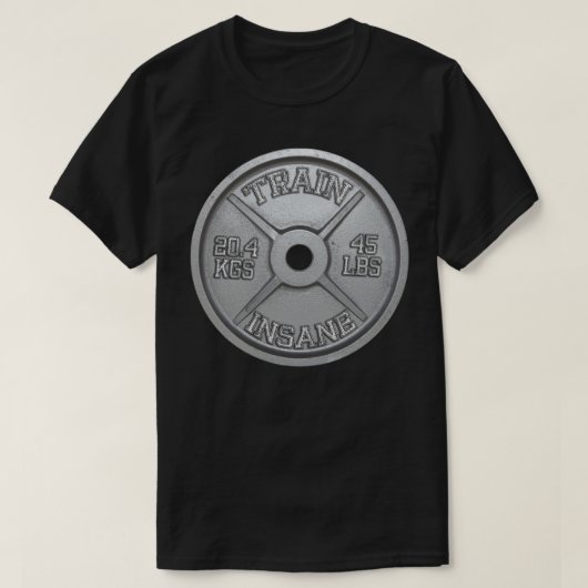 Trainingsinne (Barbell Plate) Motivierend T-Shirt (Design vorne)