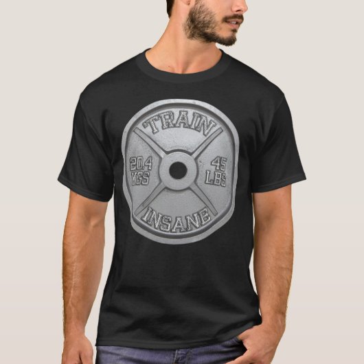 Trainingsinne (Barbell Plate) Motivierend T-Shirt (Vorderseite)