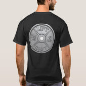 Trainingsinne (Barbell Plate) Motivierend T-Shirt (Rückseite)