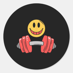 Trainingskraft-Ruheling-Gym-Gesicht Gewitterungsmo Runder Aufkleber