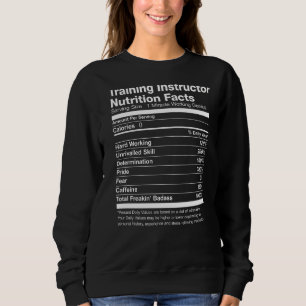 Trainingslehrer Ernährung Fakten Funny Facts Sweatshirt