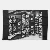 Trainingsmotivation - Ausbildung wie ein Athlet Geschirrtuch (Horizontal)