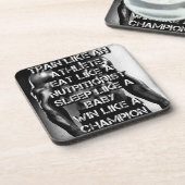 Trainingsmotivation - Ausbildung wie ein Athlet Getränkeuntersetzer (Linke Seite)