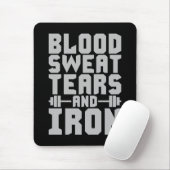 Trainingsmotivation - Blut, Schweiß, Tränen und Ei Mousepad (Mit Mouse)