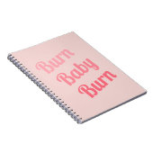 Trainingsmotivation Burn Baby Pink Notizblock (Rechte Seite)