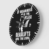 Trainingsmotivation - Deadlift ist die Heilung Große Wanduhr (Winkel)